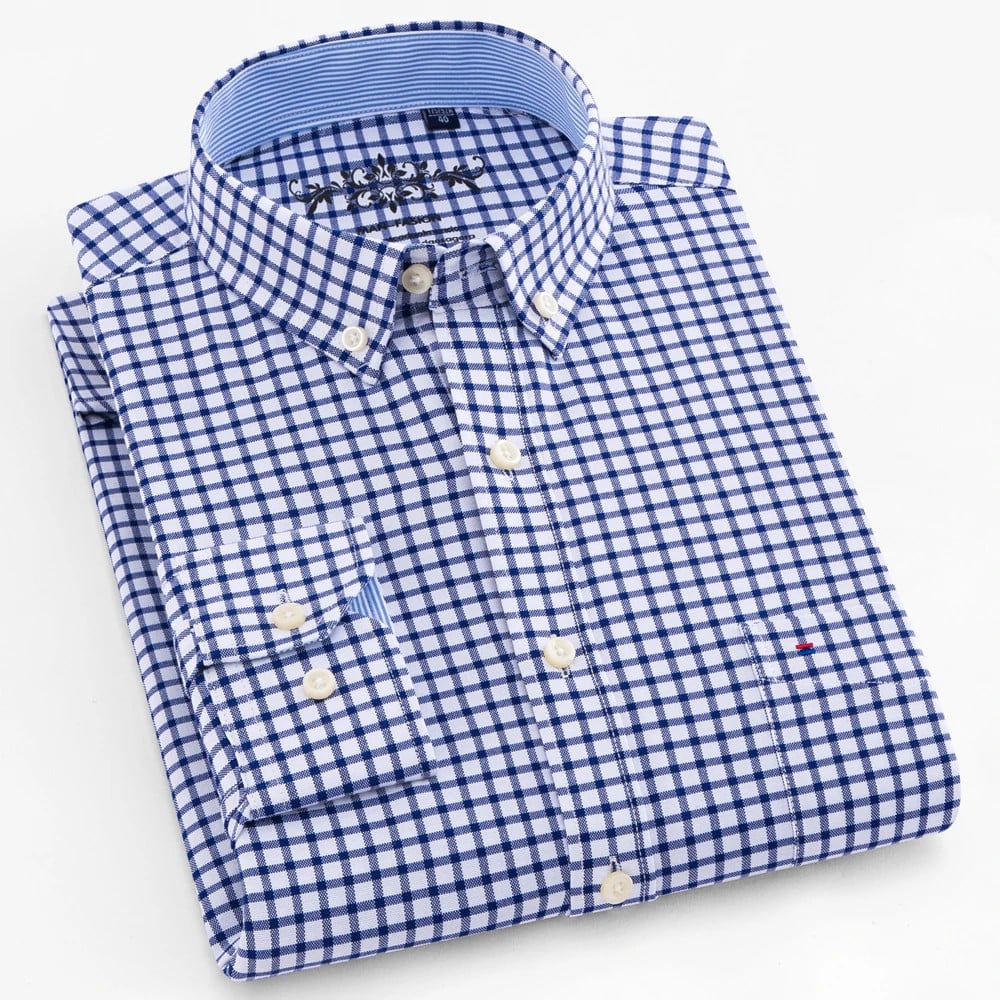AUBERT | Chemise Rayée Classique avec Coupe Confortable pour Chaque Jour