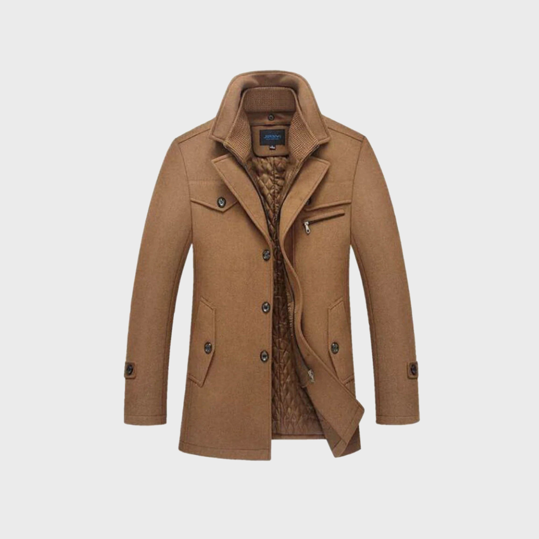 Léo | Manteau classique en laine type peacoat
