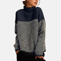 Laure - Pull en maille chevrons