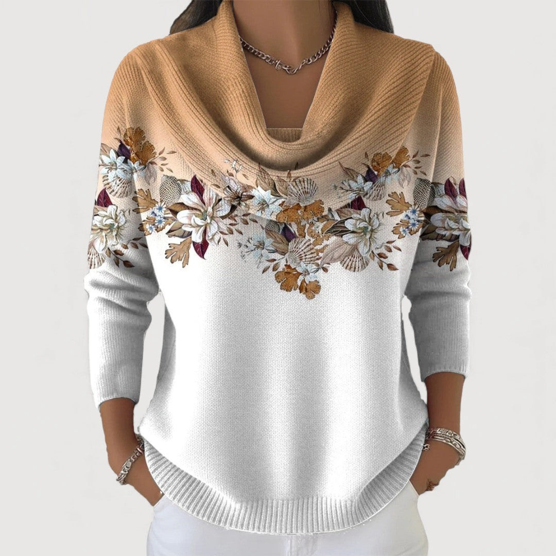 Amalia™ | Pull floral à col doux