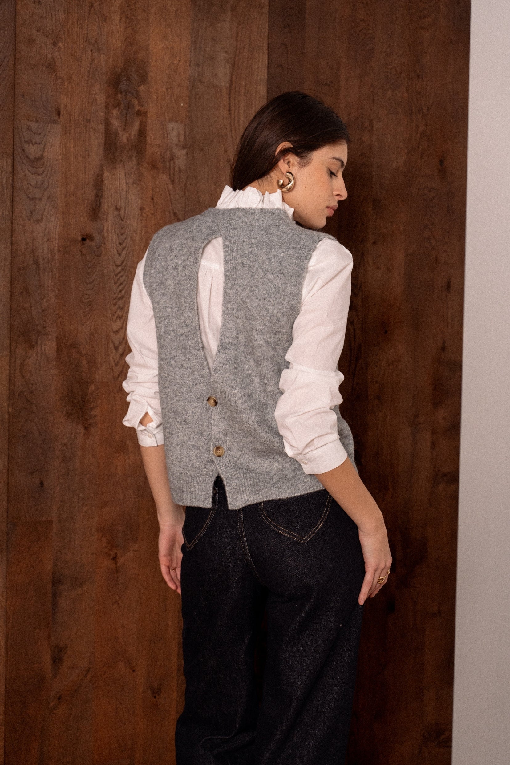 Gilet Margaux Gris